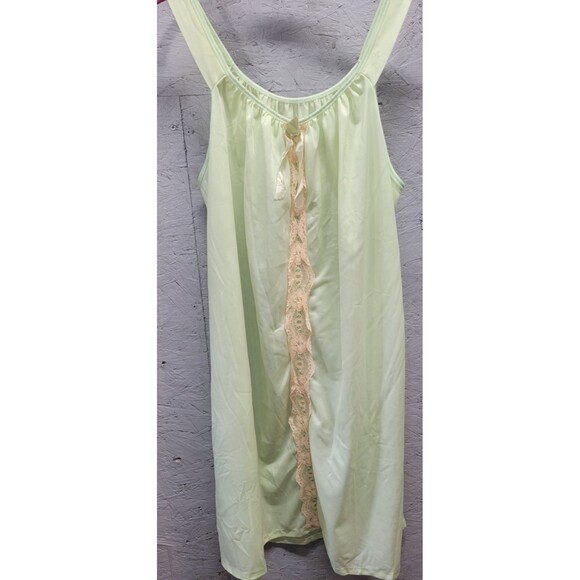 Vintage 60s Berkliff Lace front Nightgown Nightie Nylon Lingerie Sz Med 36 - Picture 2 of 12
